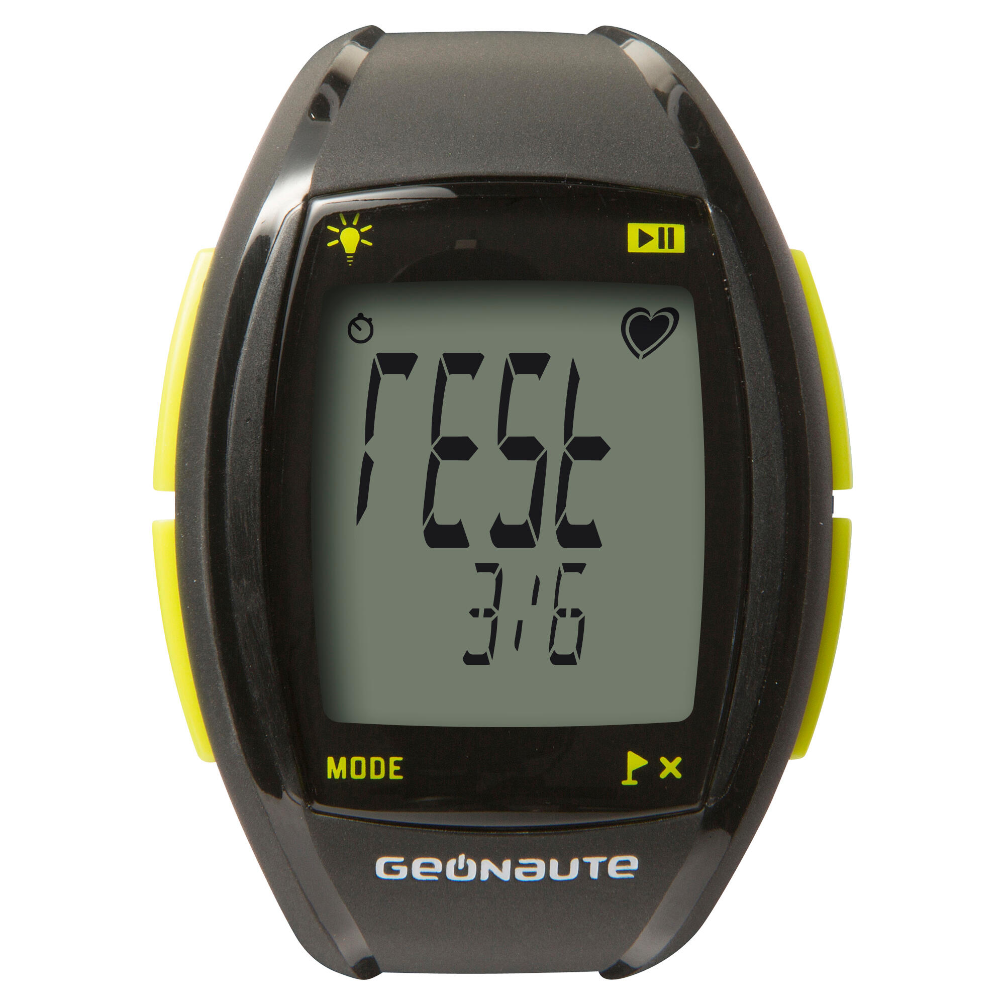 ONrhythm 410 Heart Rate Monitor Watch and Coded Chest Strap - yellow 6/12
