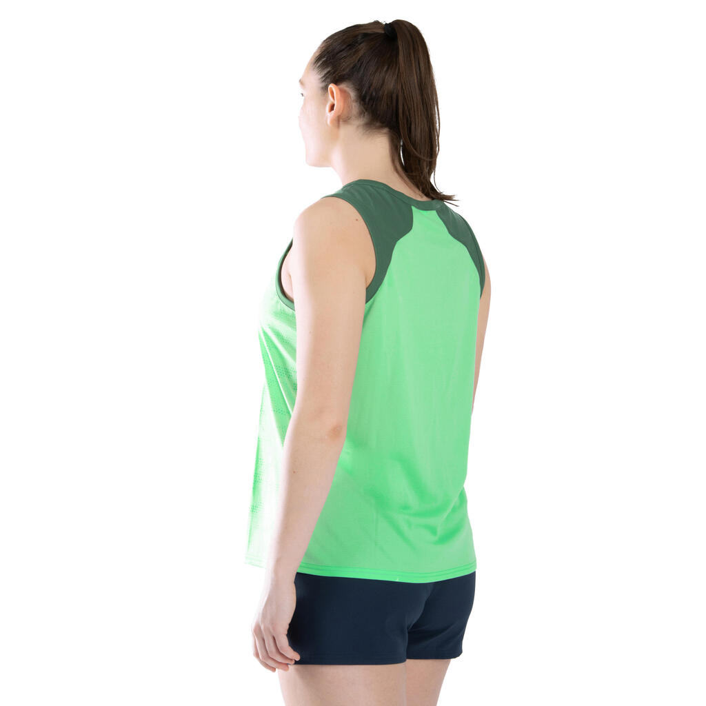 Women's Rugby Sleeveless Shirt R500 - Green