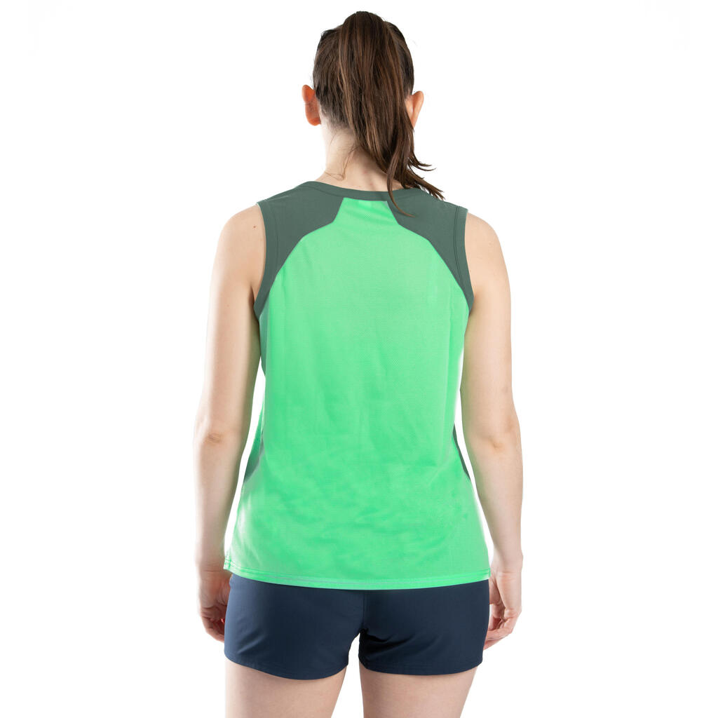 Women's Rugby Sleeveless Shirt R500 - Green