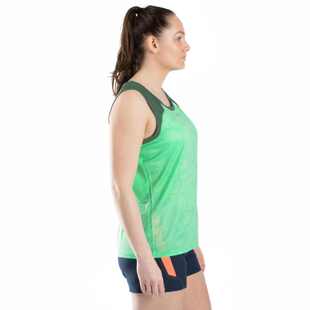 Women's Rugby Sleeveless Shirt R500 - Green