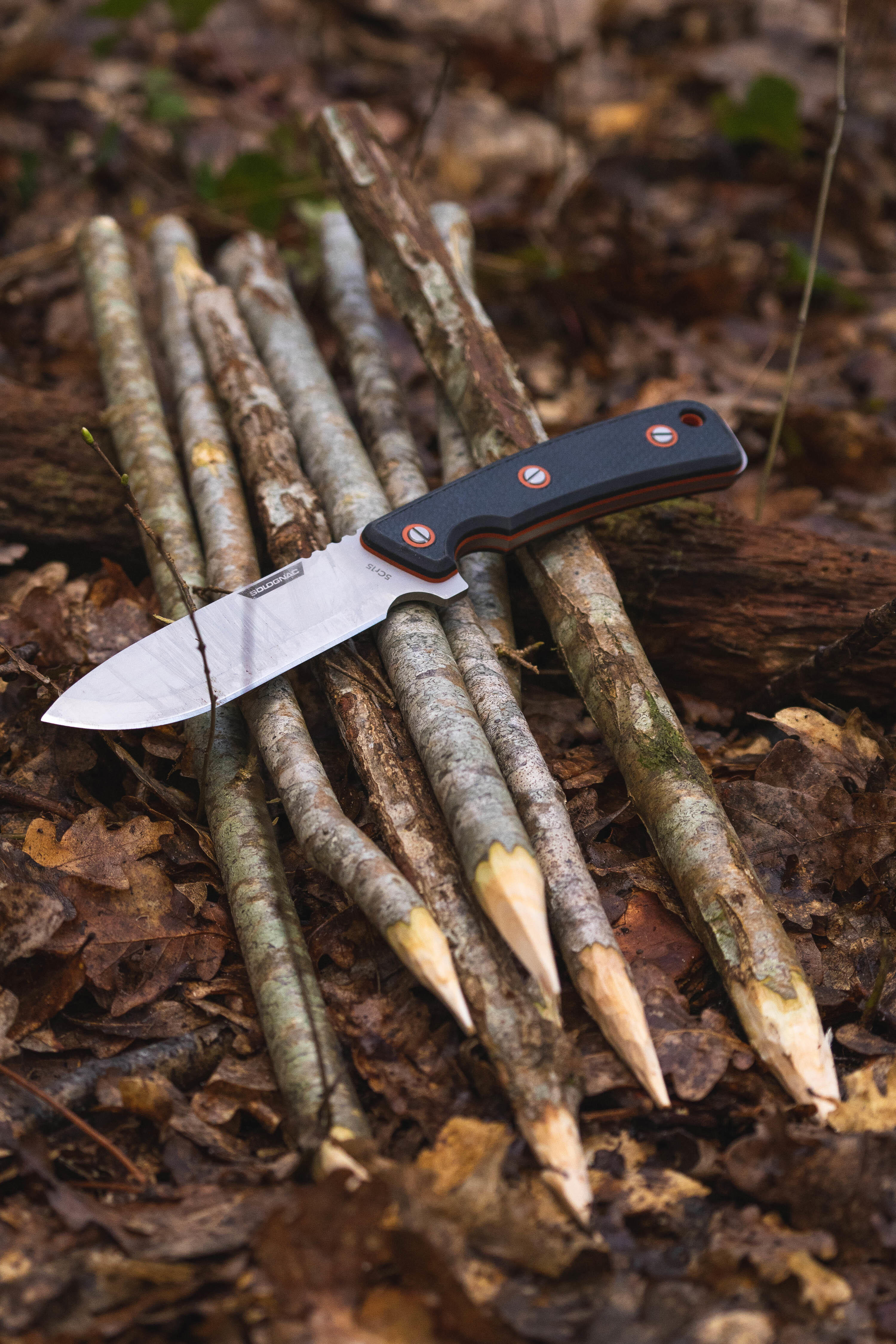 Jagdmesser Sika 90 feststehend 9 cm Grip schwarz  6/14