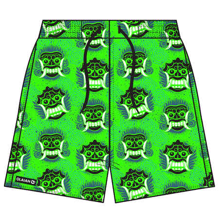 TRAJE DE BAÑO SHORT SURF NIÑOS BS100 VERDE