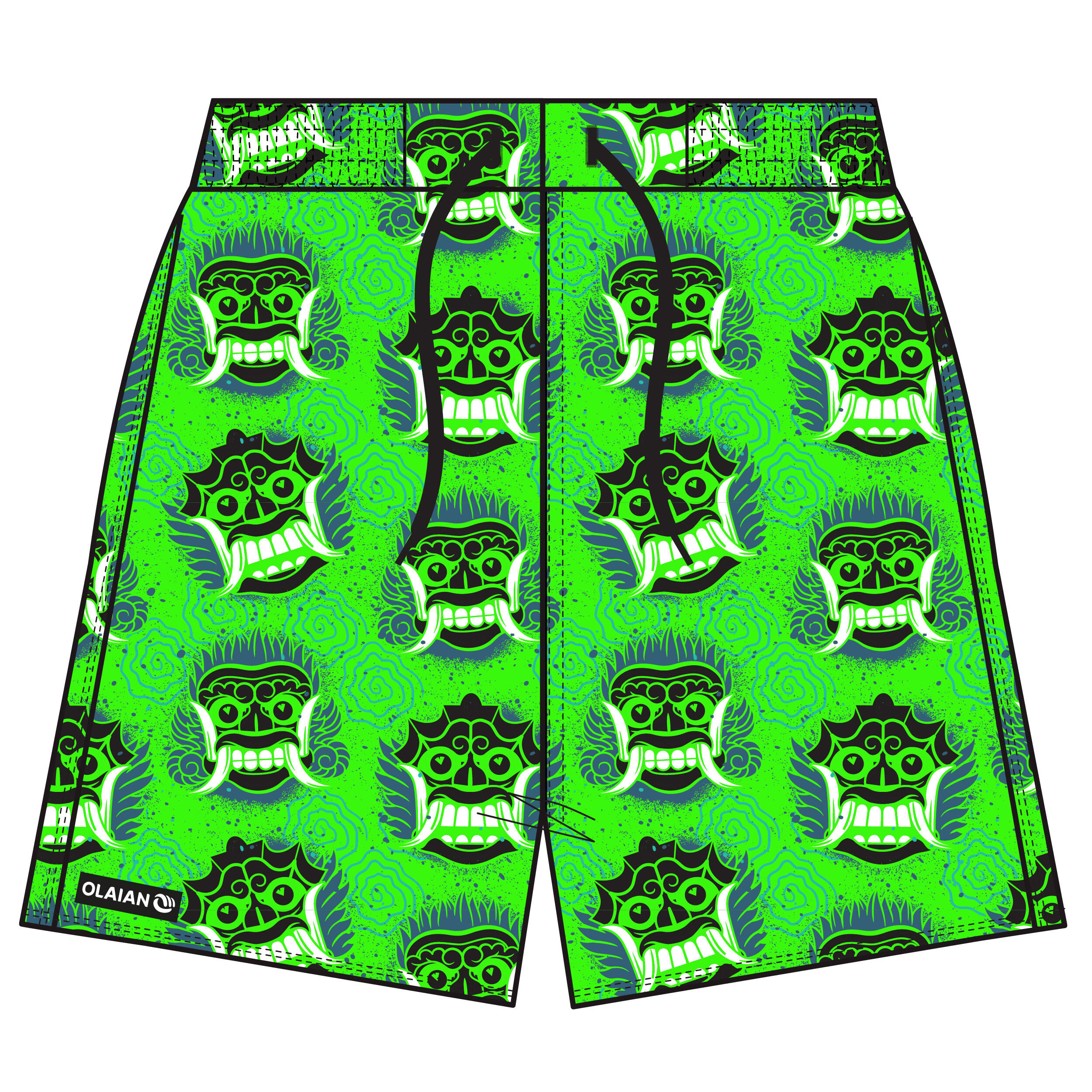 OLAIAN Kids’ swim shorts 100 - Green