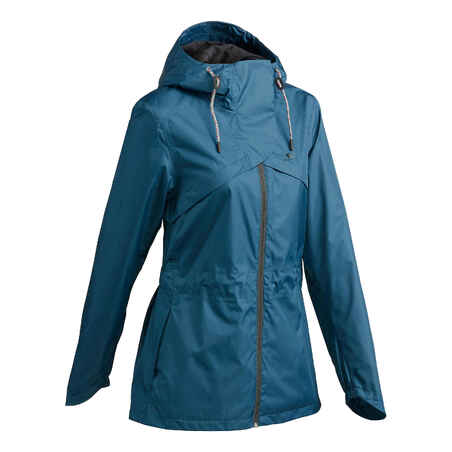 Chaqueta impermeable de senderismo para Mujer Quechua NH500 azul