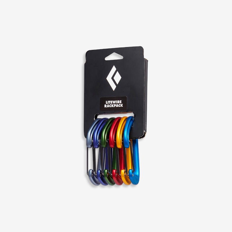 Pack de 6 mousquetons pour l'escalade et l'alpinisme - LiteWire Rackpack