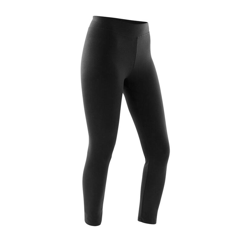 Legging 7/8 Coton Fitness Fit+ court Noir