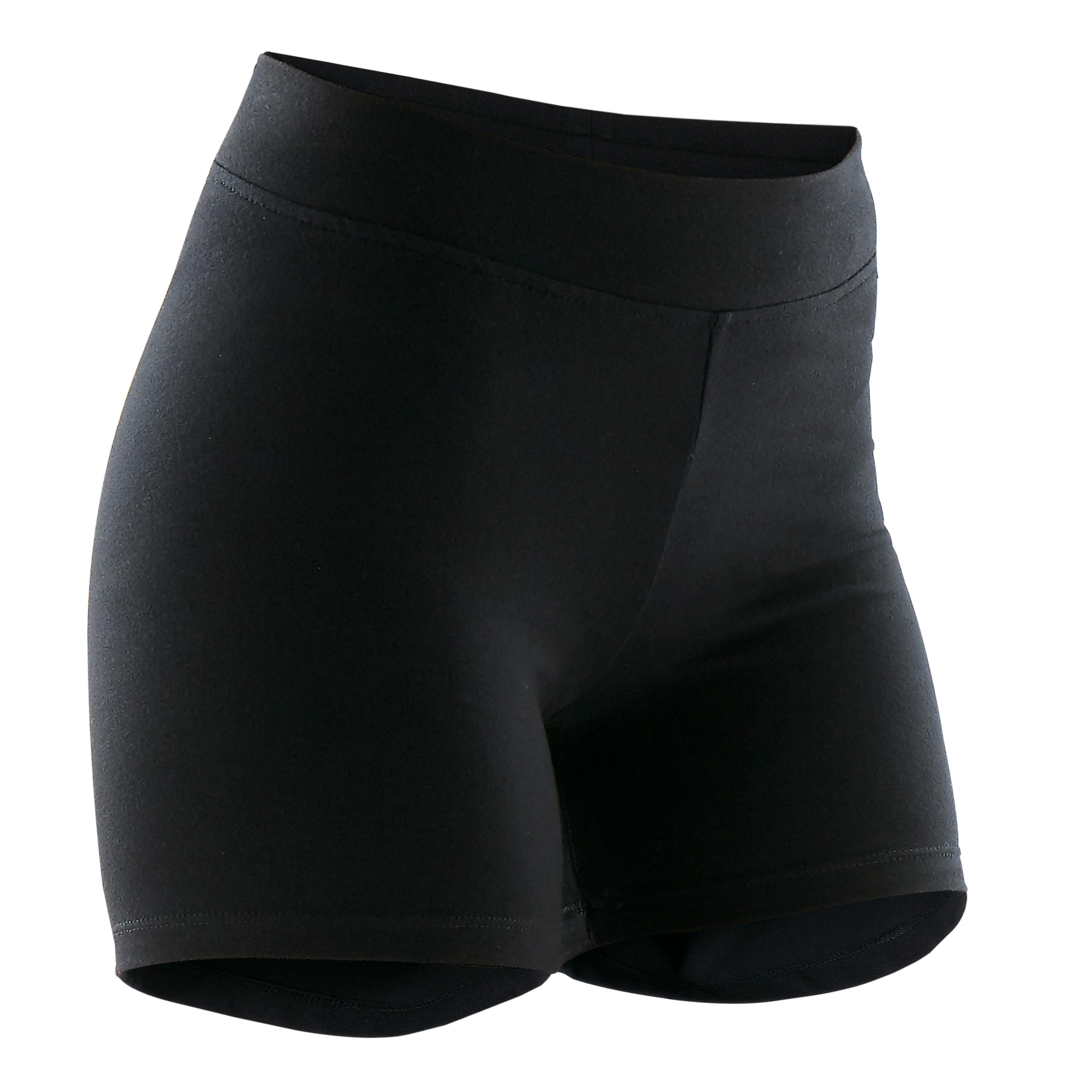 Pantalon scurt Slim 500 bumbac Fitness negru damă decathlon.ro imagine noua