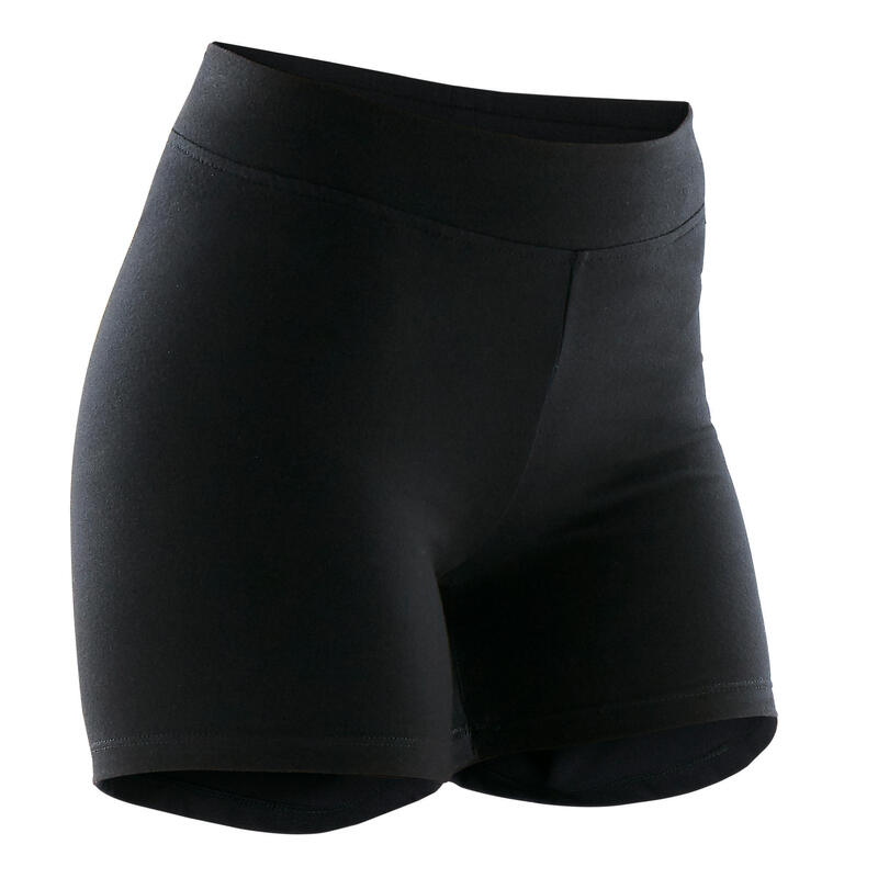 Pantalon scurt Slim 500 Fitness Negru Damă
