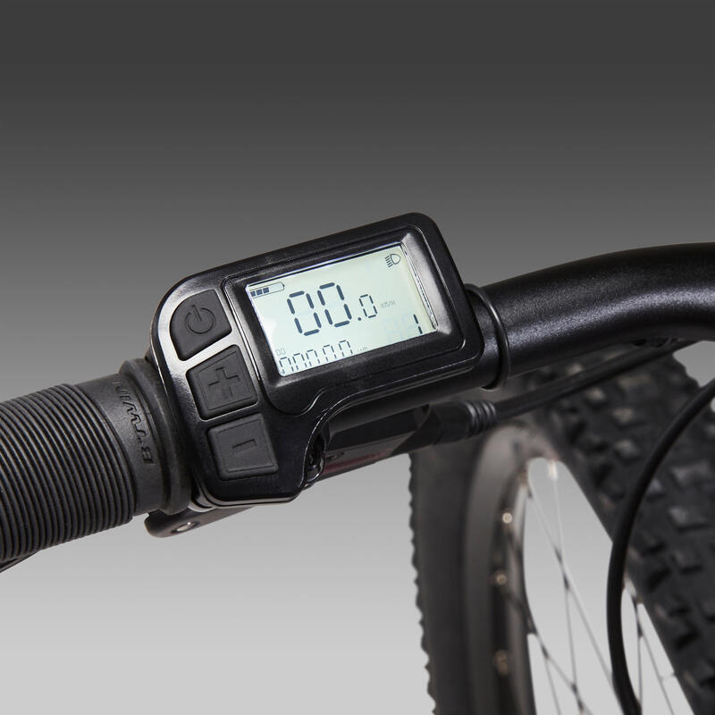 Elektrische hardtail mountainbike E-ST520 27.5" zwart paars