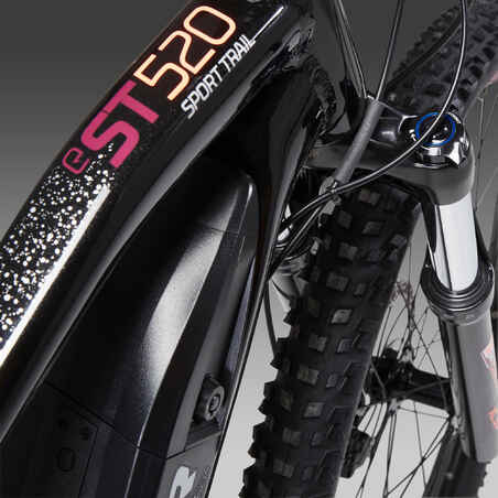 27.5" Hardtail Electric Mountain Bike E-ST520 - Black/Purple