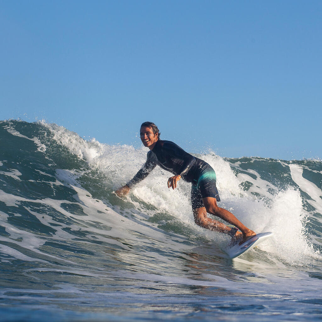 Lange Boardshorts Surfen 900 Obscur Wave blau