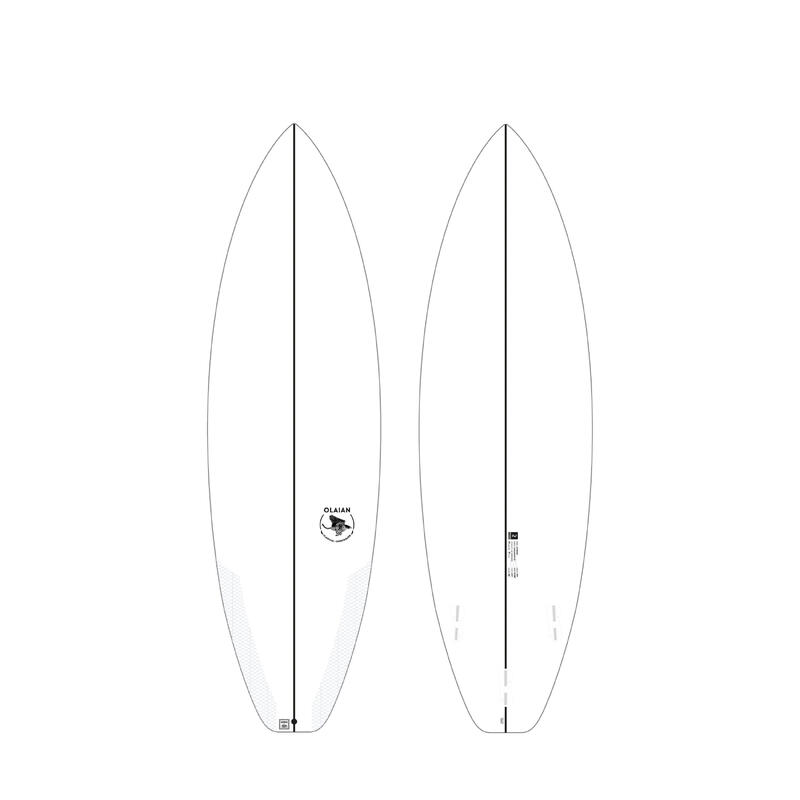 Shortboard voor surfen 900 5'10" 30 l. Geleverd met 3 FCS2-vinnen