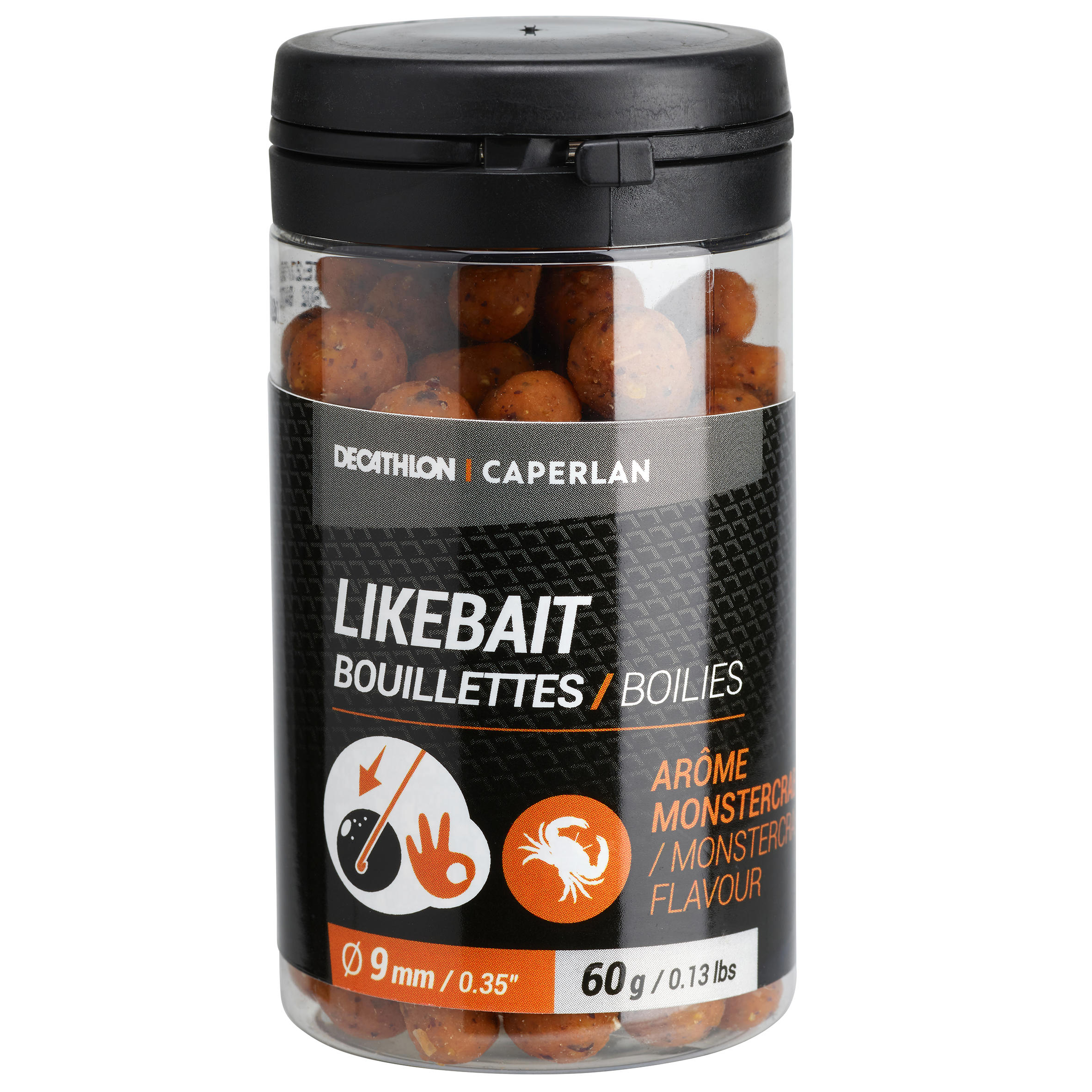 CAPERLAN Mikro boilies + Dumbells Monster Crab 60 g bez · záber 5