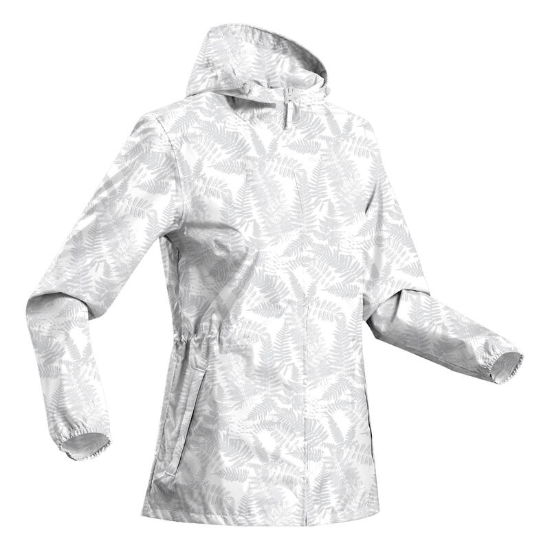Giacca trekking donna RAINCUT ZIP bianca