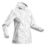 Women's Waterproof Hiking Jacket - Raincut Zip - White