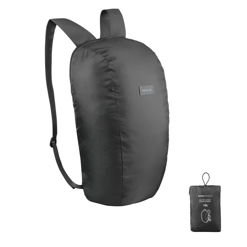 Outdoor Katlanabilir Sırt Çantası - 10 L - Siyah - Travel 100