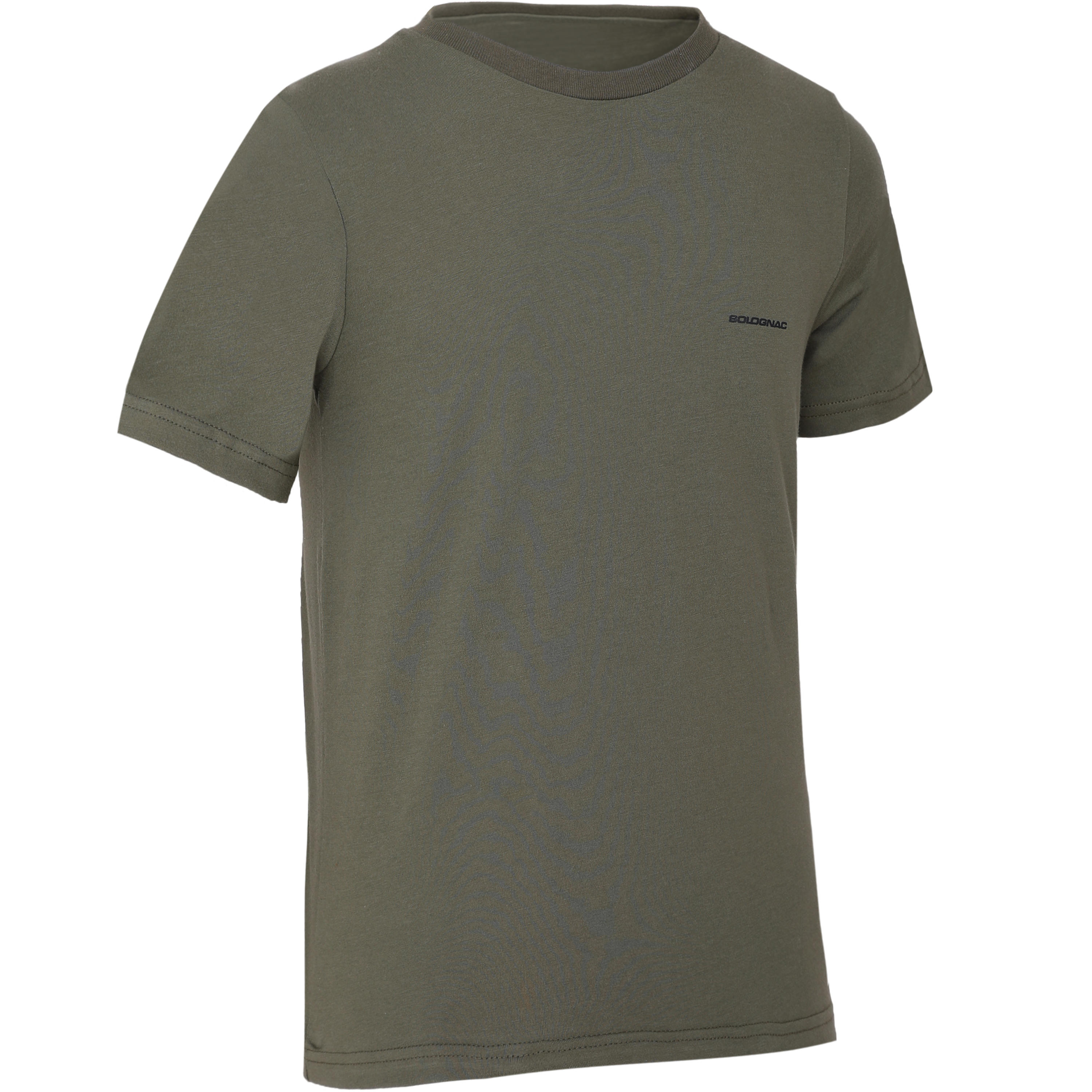 T-SHIRT short-sleeved hunting cotton Junior -100 GREEN