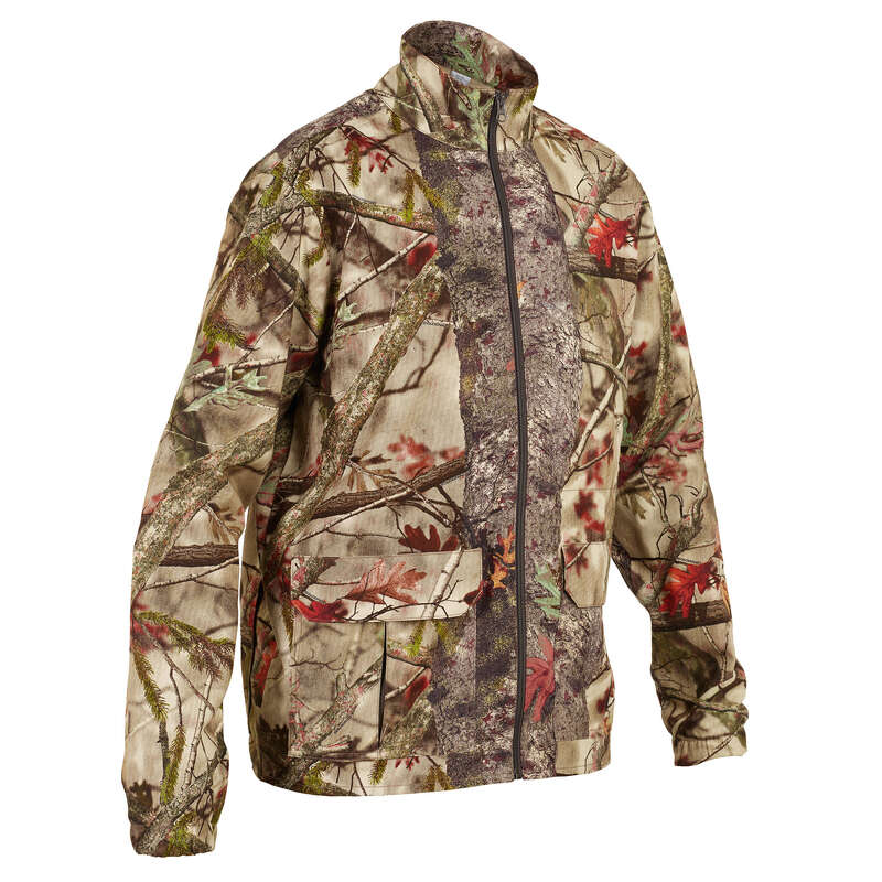 SOLOGNAC HUNTING JACKET SILENT BREATHABLE 100 FOREST CAMO...