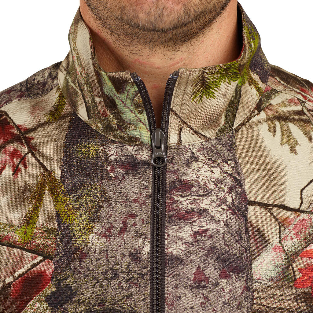 VESTE CHASSE SILENCIEUSE RESPIRANTE 100 CAMO FORET