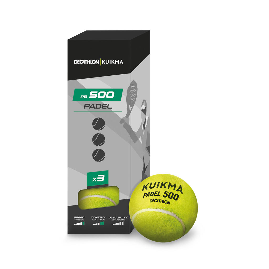 Pressureless Padel Ball PB 500 Tri-Pack