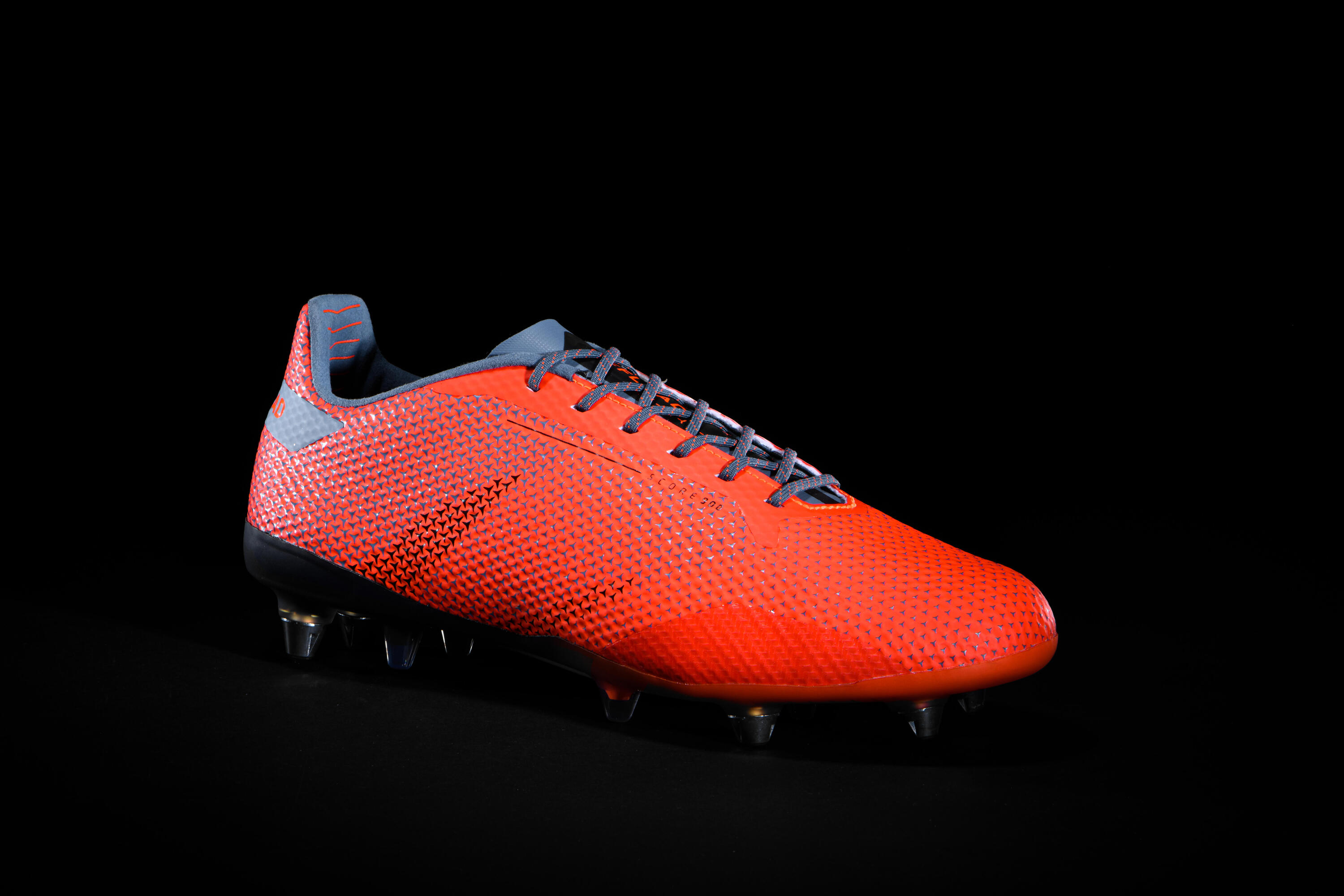 Adult Soft Ground Screw-In Rugby Boots Score R900 SG - Orange 7/16