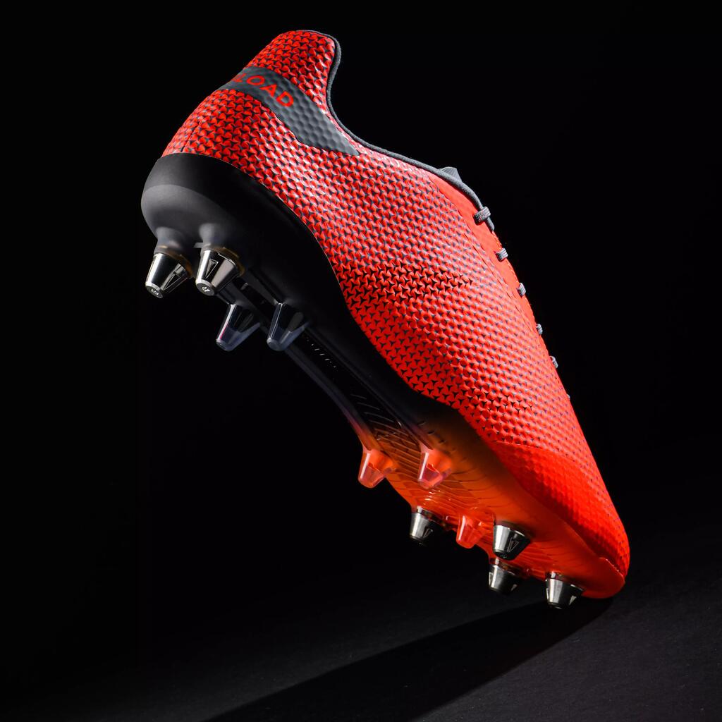 Adult Soft Ground Screw-In Rugby Boots Score R900 SG - Orange