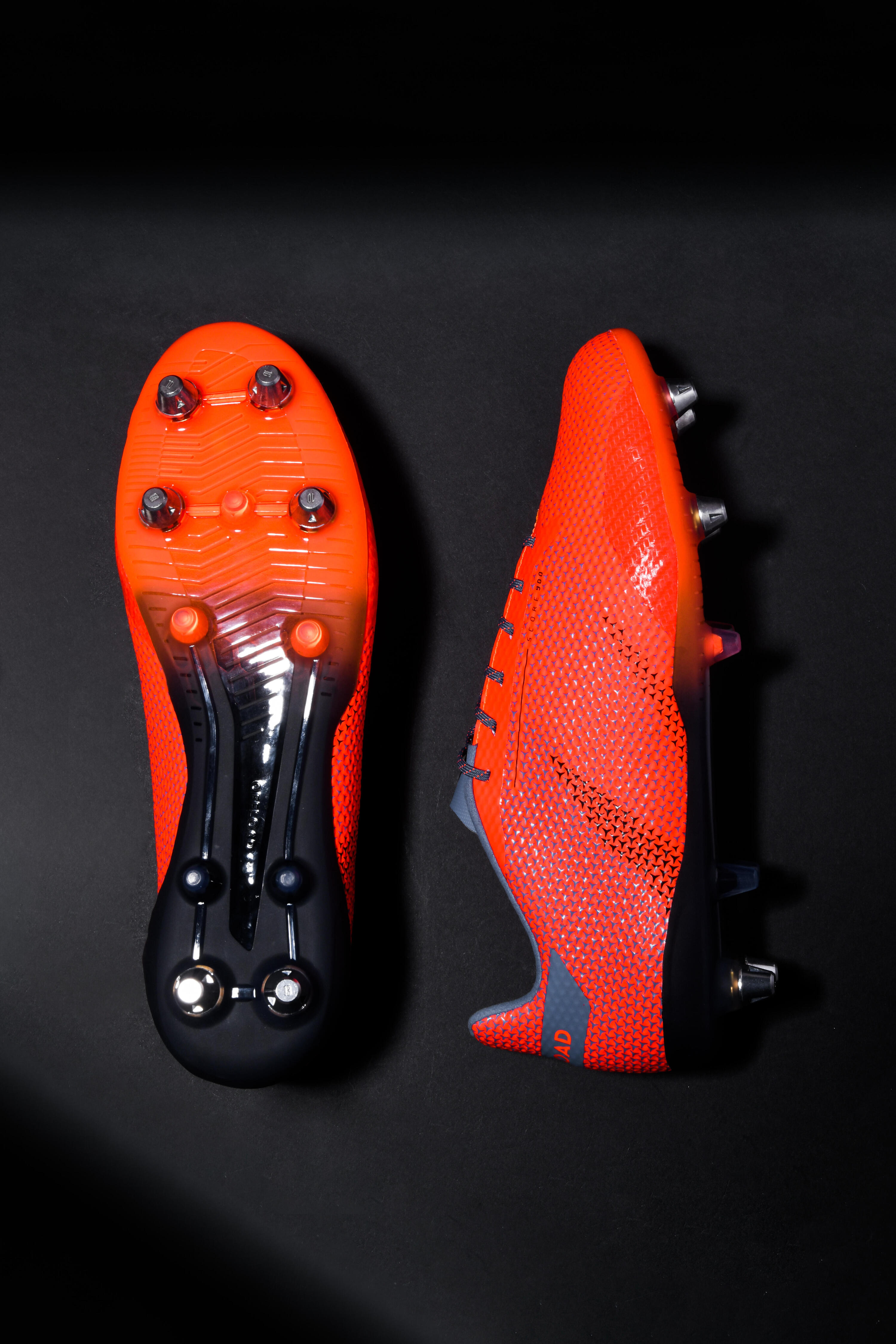 Adult Soft Ground Screw-In Rugby Boots Score R900 SG - Orange 5/15