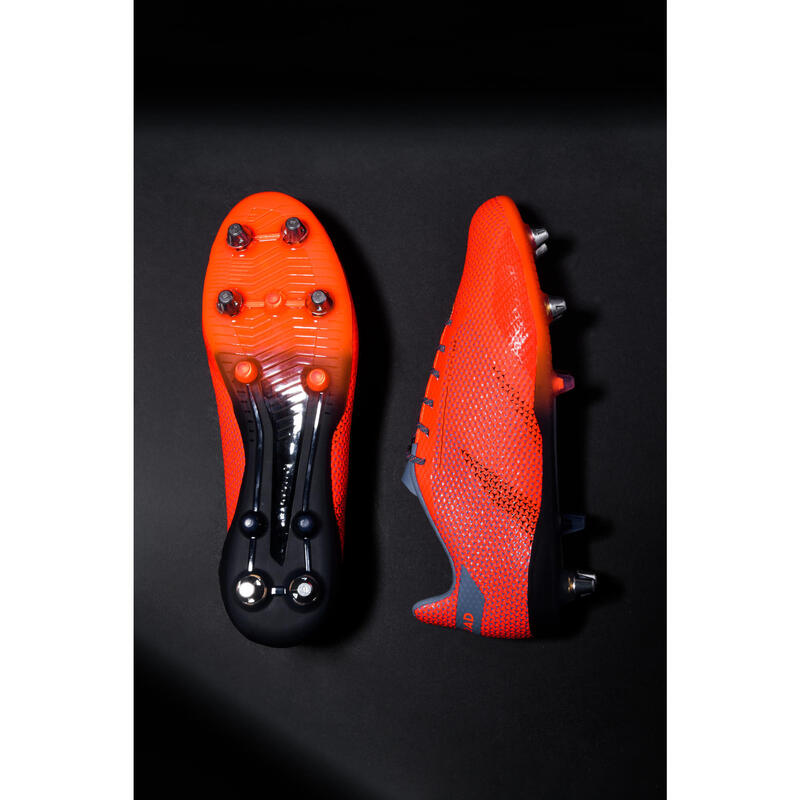 Botas de Rugby Offload Score R900 SG Adulto Naranja