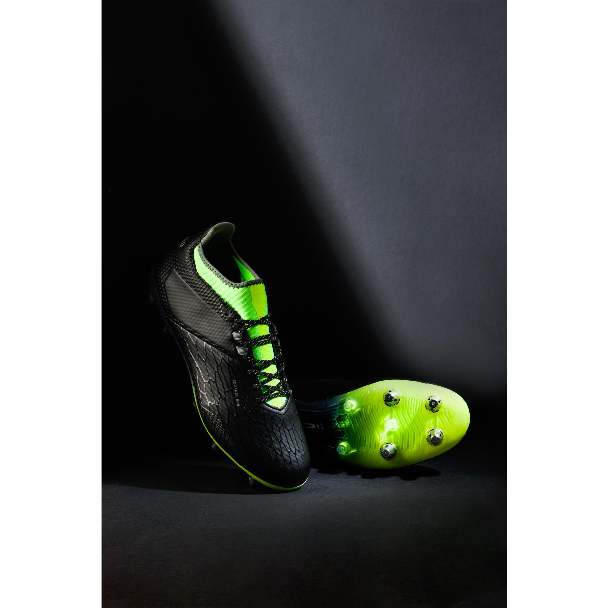 Uomo Scarpe da rugby avvitate - ADVANCE R900 HYBRID nero giallo