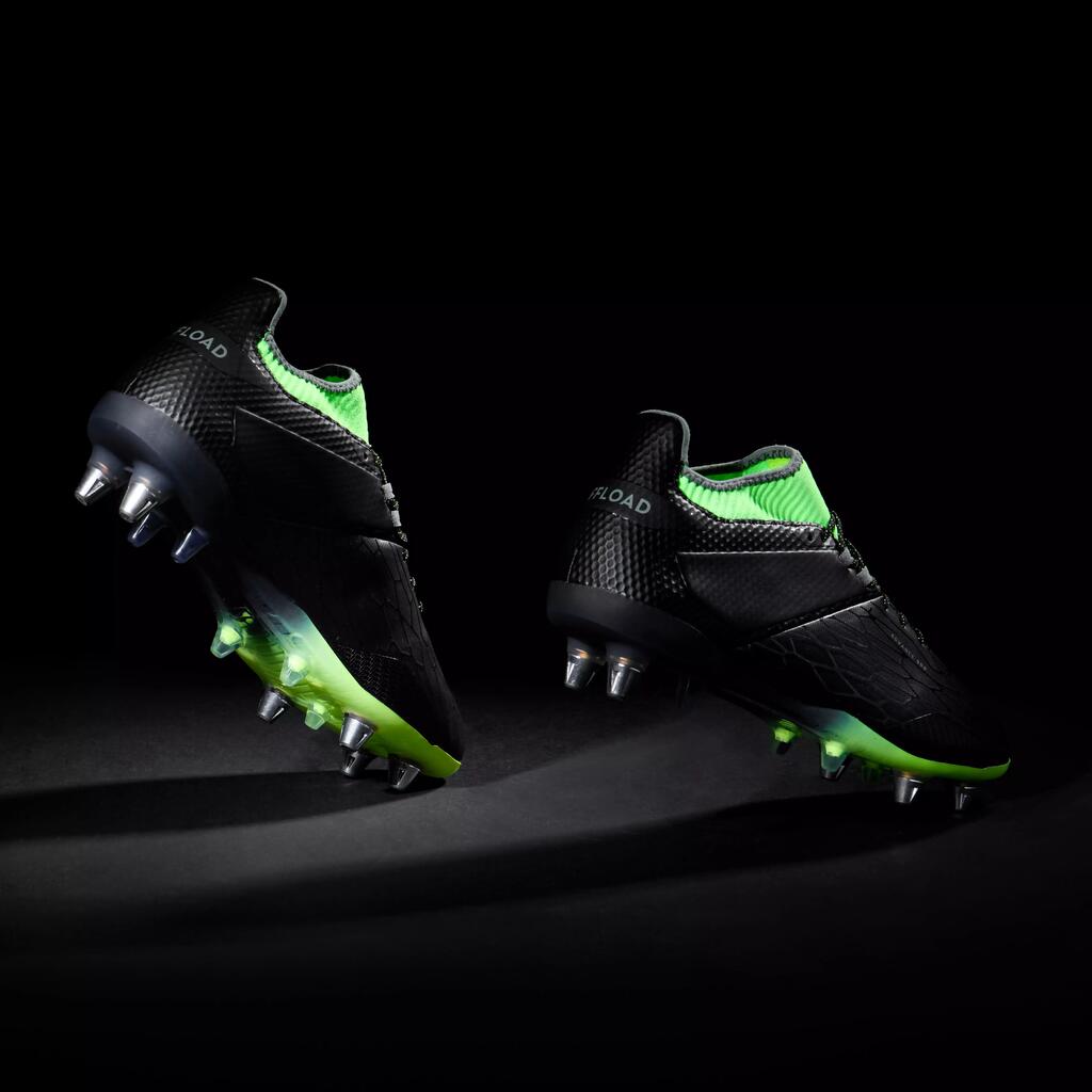 Adult Screw-In Hybrid Rugby Boots Advance R900 SG - Black/Yellow