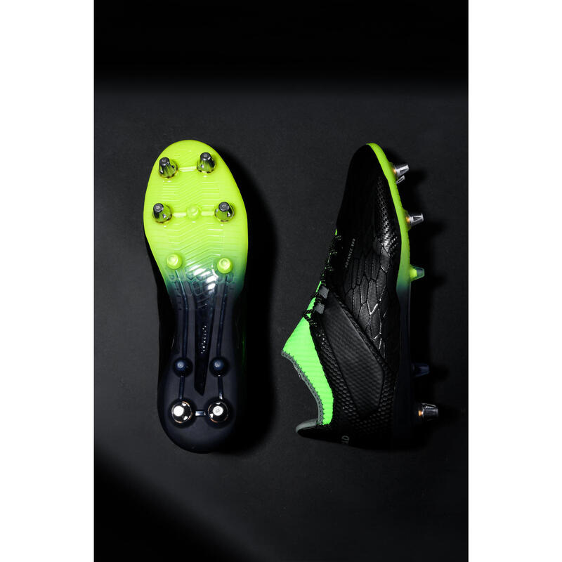 Rugbyschuhe Stollen Hybrid Advance R900 SG Herren schwarz/gelb