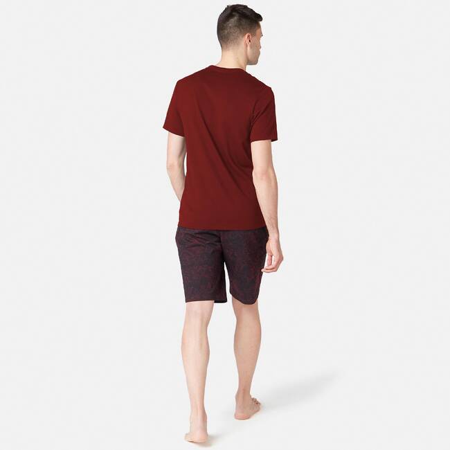 Men's T-Shirt For Gym Cotton Rich 100 Burgundy