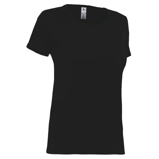 Women's Gym TShirt Regular Fit Sportee 100 Black