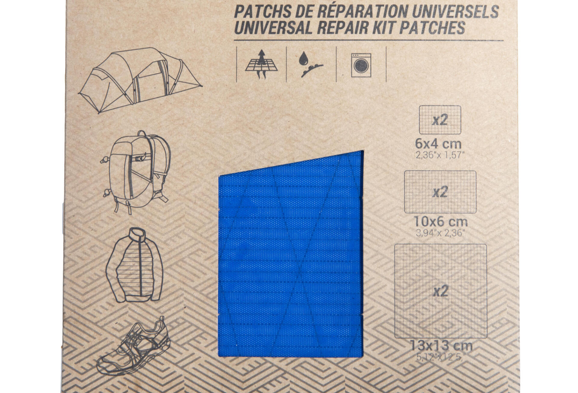 Patchs autocollants de réparation pour sac de trekking Forclaz MT500