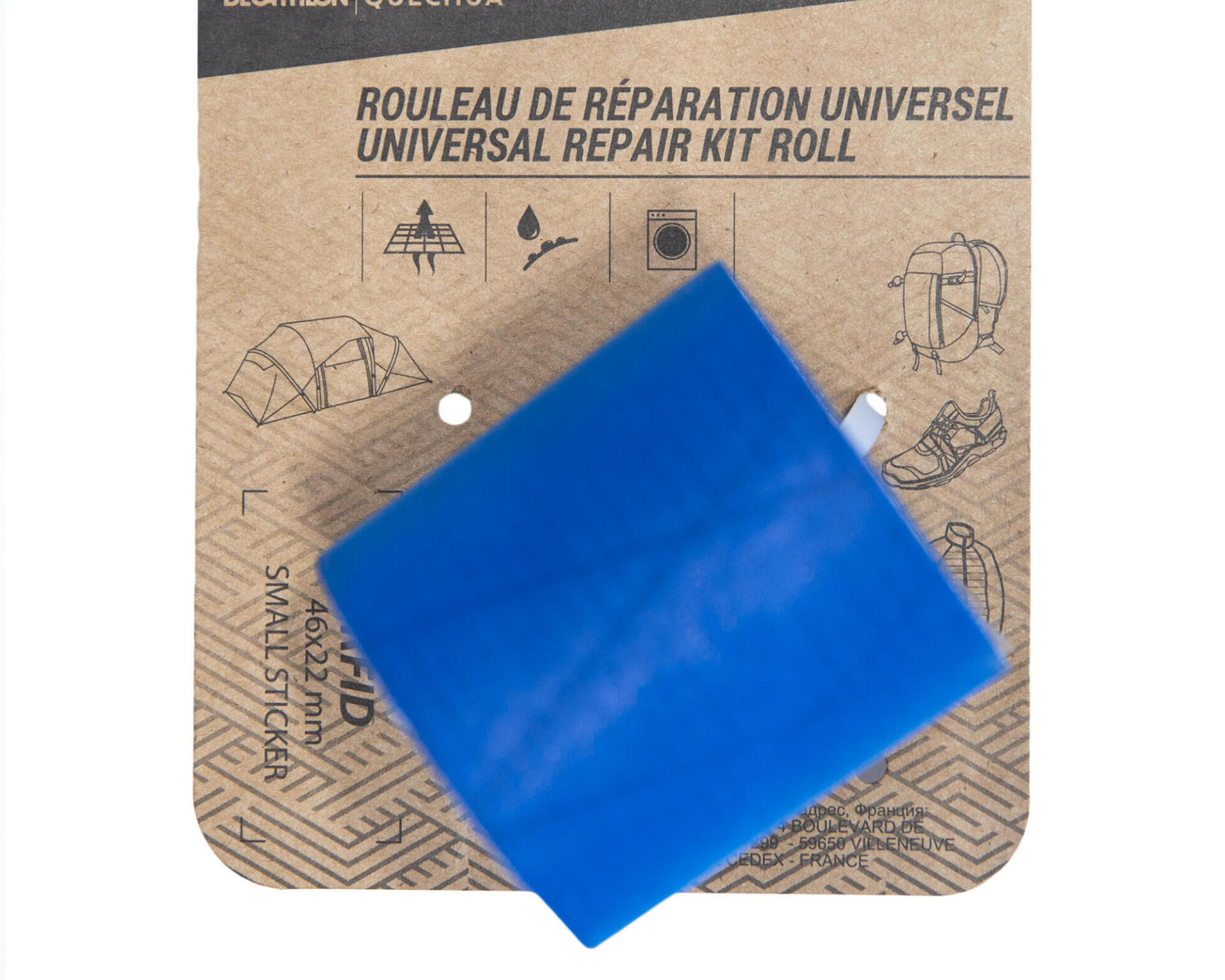 Adhesive repair roll for a trekking bag