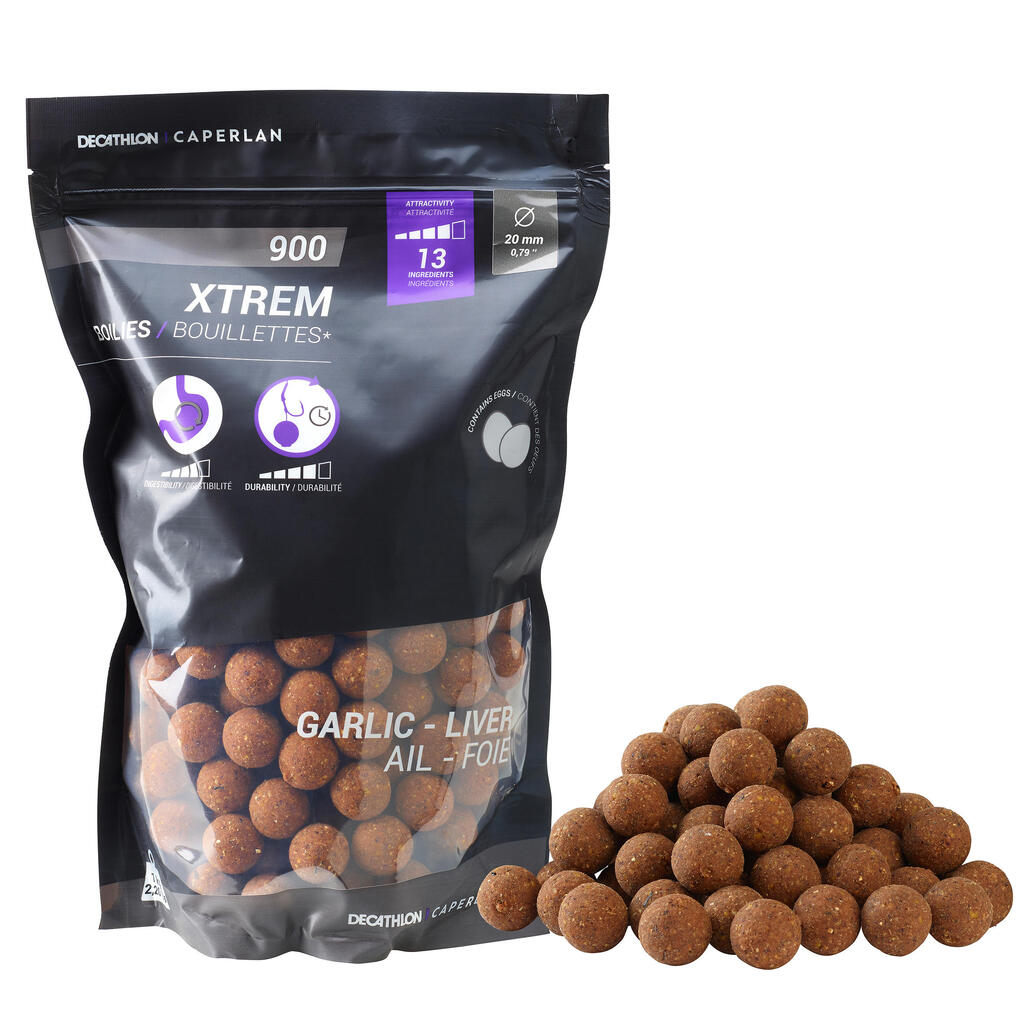 Boilies na lov kapra Xtrem 900 20 mm 1 kg Kôrovce - Čierne korenie