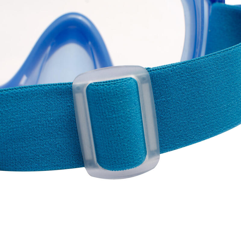 Snorkelset voor volwassenen duikbril en snorkel 100 blauw