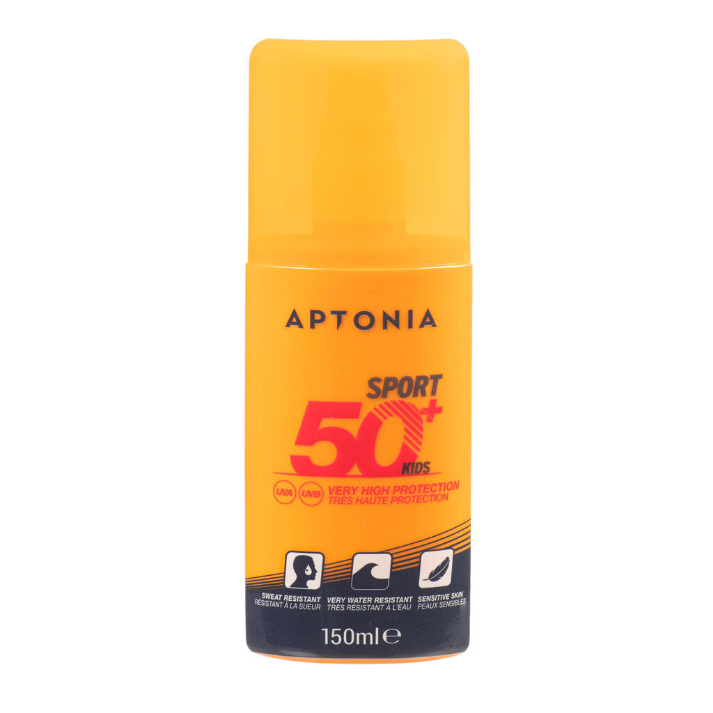 Izsmidzināms sporta saules aizsargkrēms SPF 50+, 150 ml