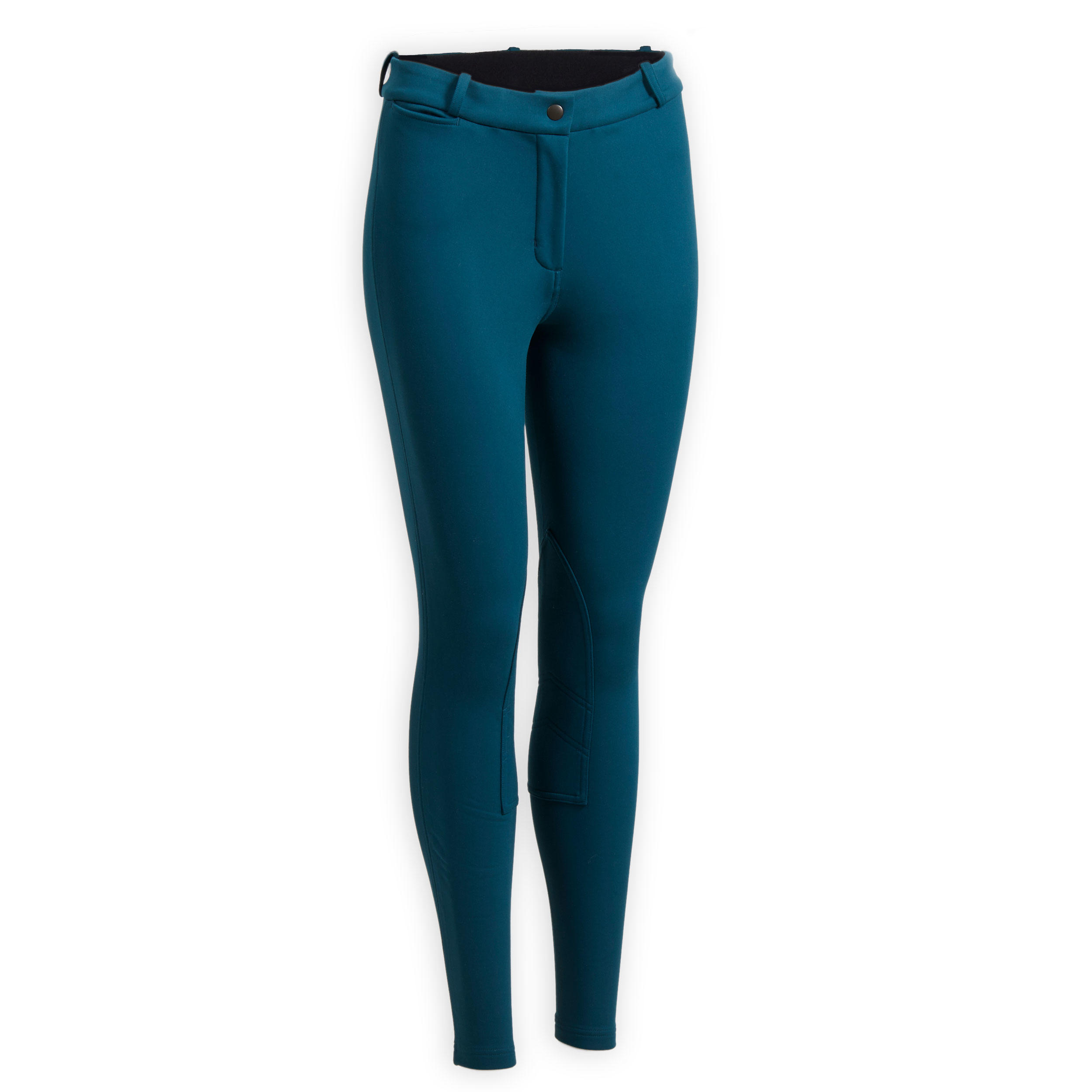 Pantalon équitation chaud femme - PT 100 bleu - FOUGANZA