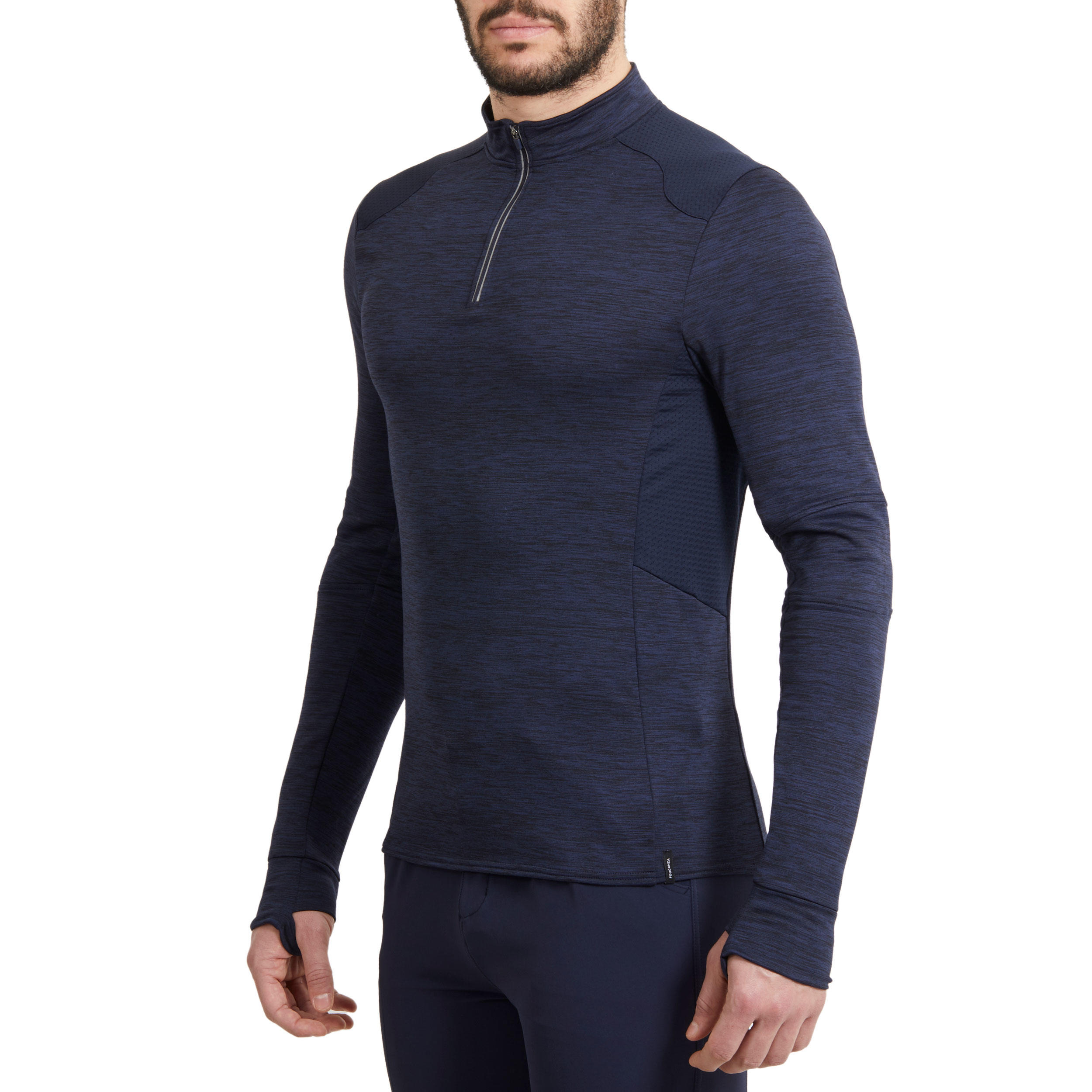 Men's Horse Riding Long-Sleeved Warm Polo Shirt 500 - Navy 4/8