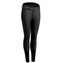 Women's Warm and Water-Repellent Horse Riding Jodhpurs Kipwarm - Navy/Black