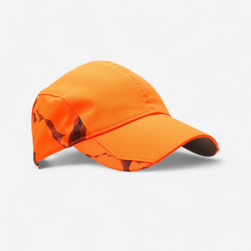 Women's Country Sport Cap Strong Water-Repellent Supertrack 500 Orange