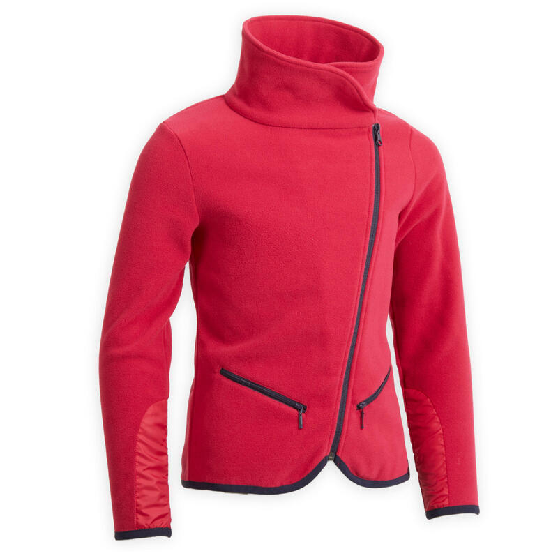 Fleece voor ruitersport kinderen 100 kardinaalroze