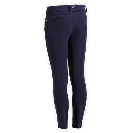 Kids' Horse Riding Jodhpurs BR 500 - Navy Blue