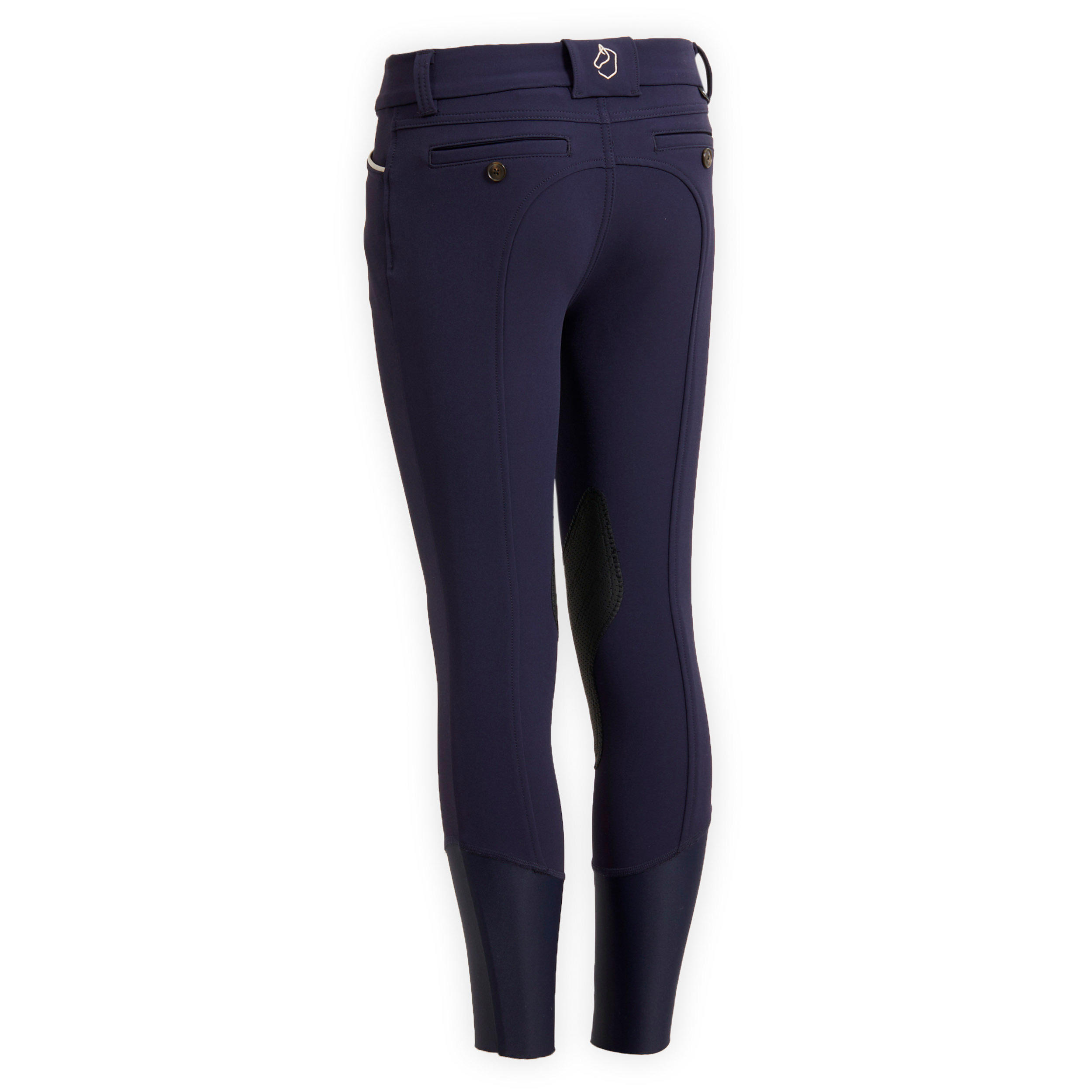 Pantalon equitation basanes agrippantes Enfant 500 marine FOUGANZA Decathlon