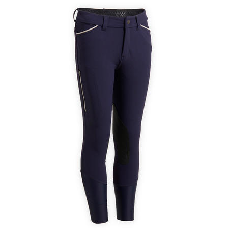 Pantalon équitation basanes agrippantes Enfant - 500 marine