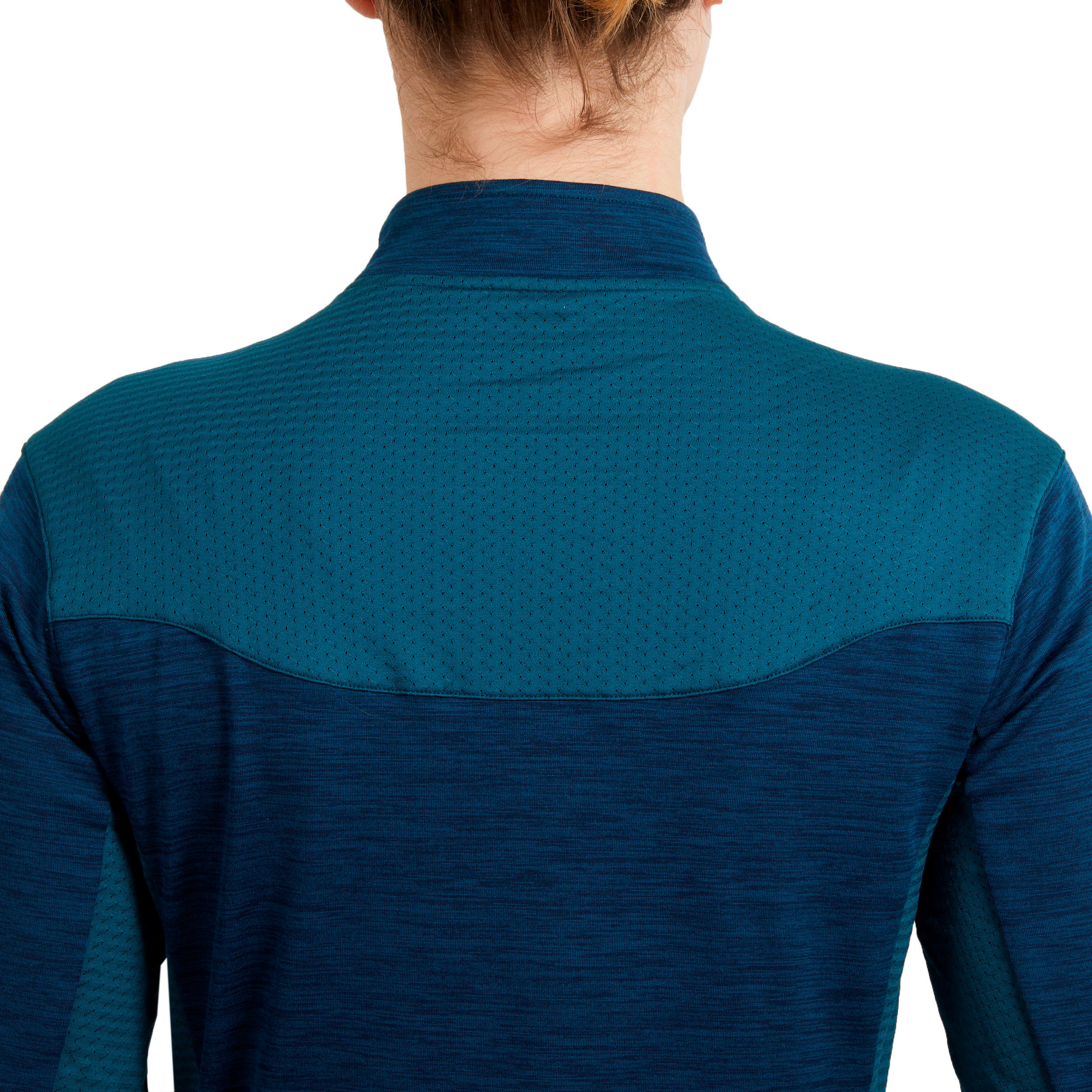 Women's Warm Horse Riding Long-Sleeved Polo Shirt 500 Warm - Petrol 6/9