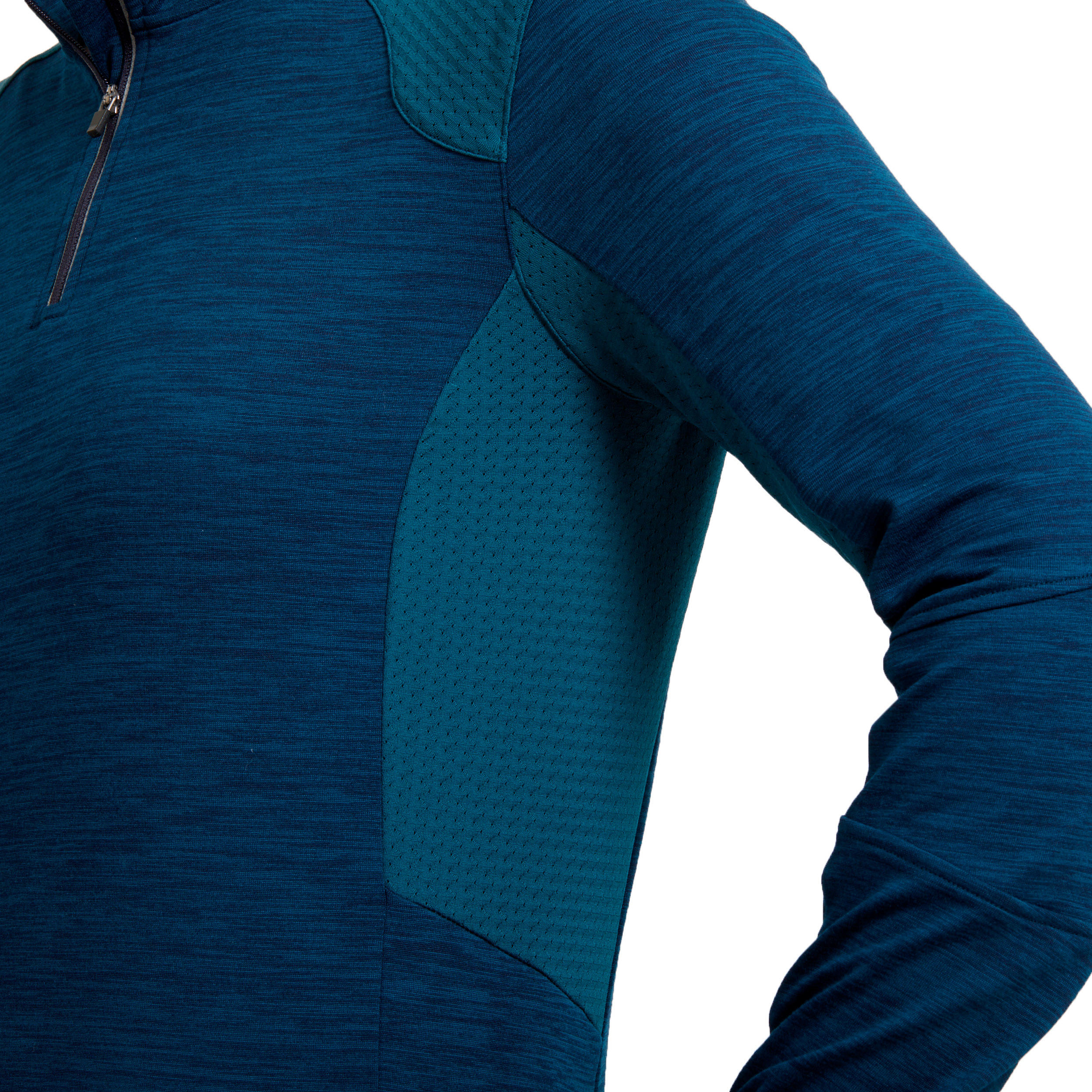 Women's Warm Horse Riding Long-Sleeved Polo Shirt 500 Warm - Petrol 7/9