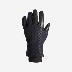 Guanti caldi equitazione 500 WARM bambino neri
