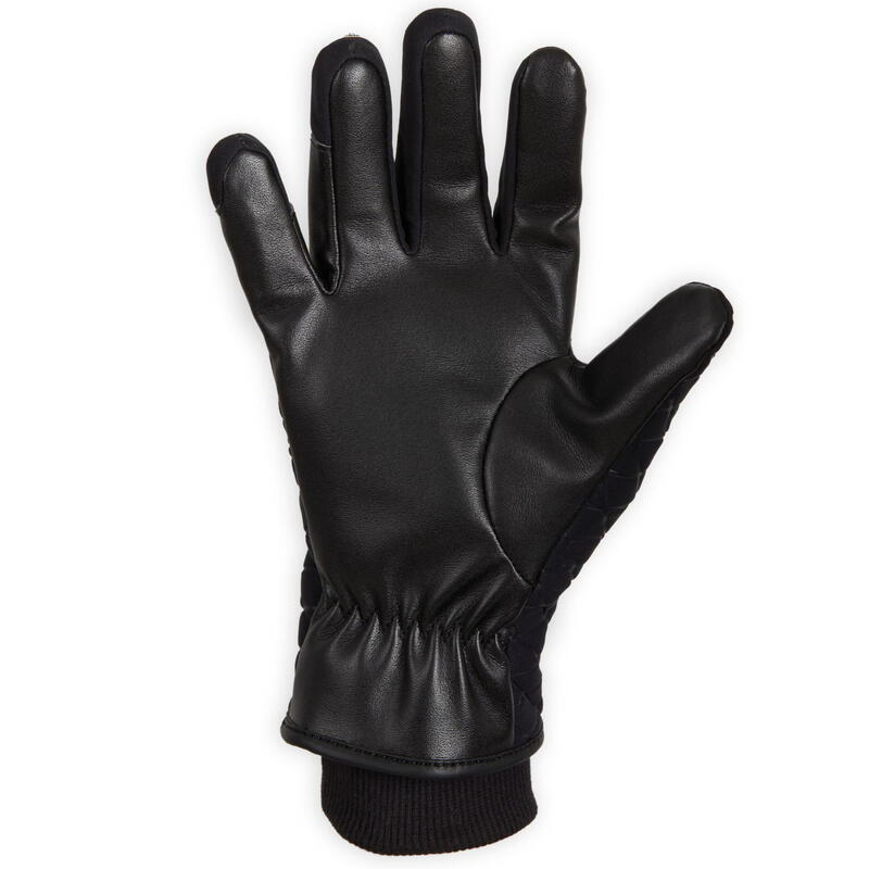 Dětské nepromokavé jezdecké rukavice 500 Warm černé